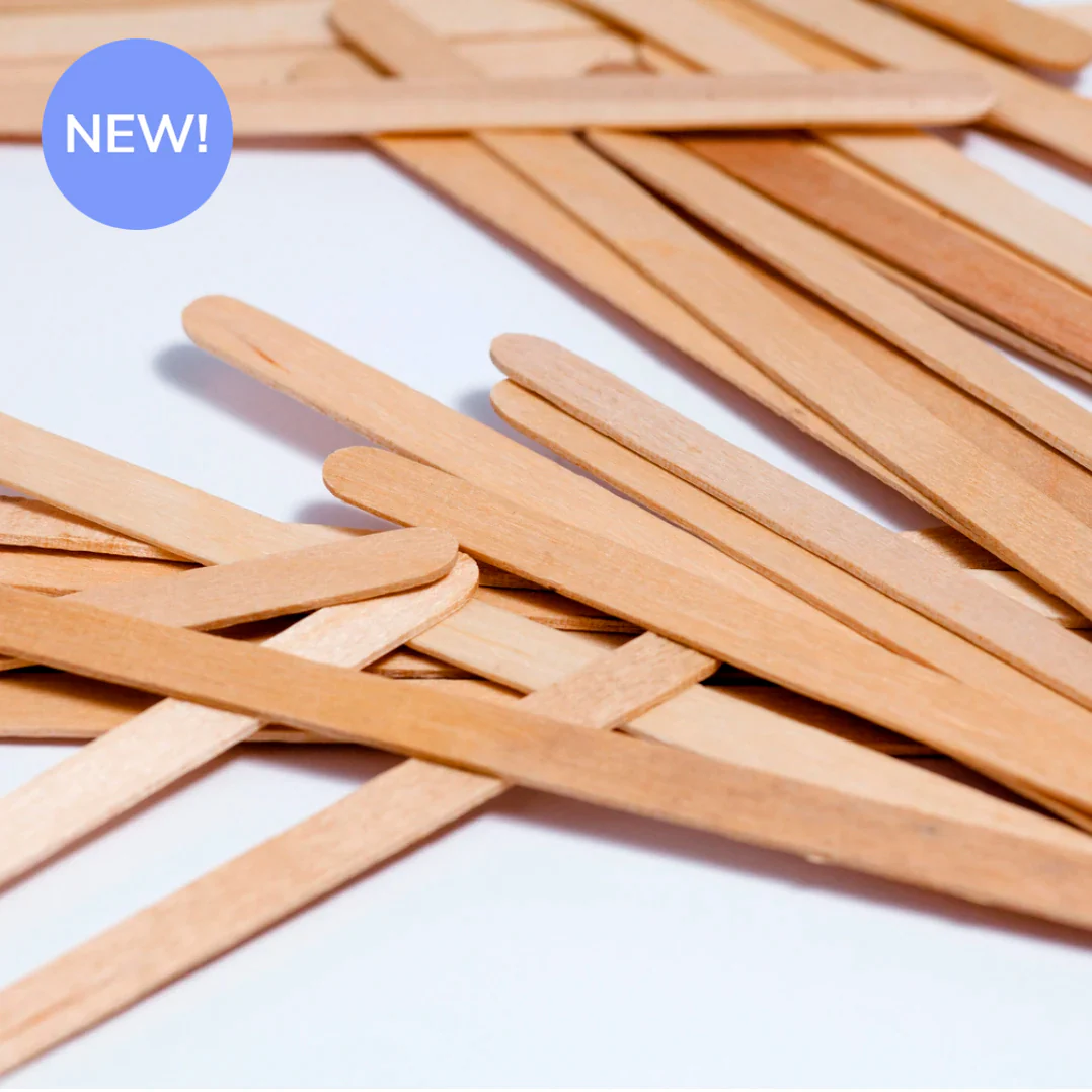 Flat-Rounded Wooden Waxing Applicator - Image 3